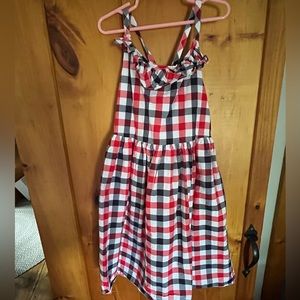 Little girl red, white & blue sundress.